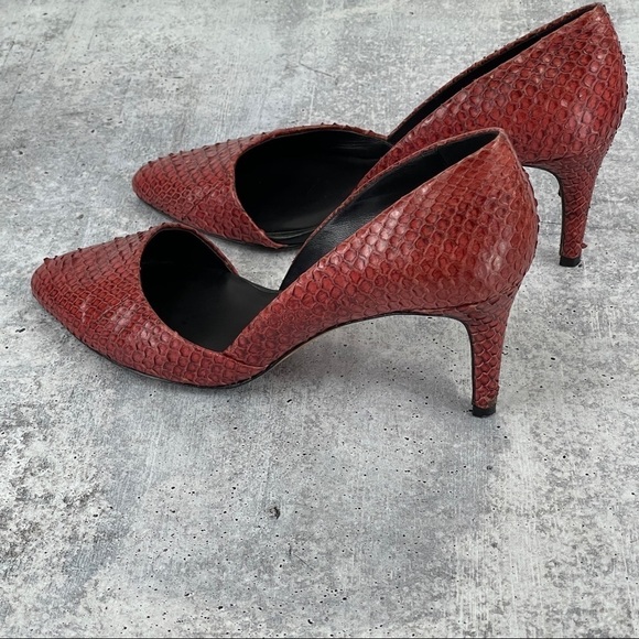 Rebecca Minkoff Paprika Python Brie D’Orsay Pumps - Picture 9 of 13